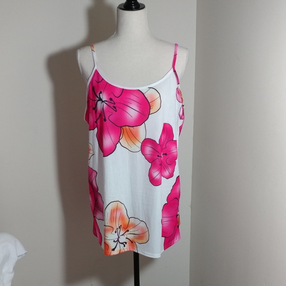 Plus size floral camusole